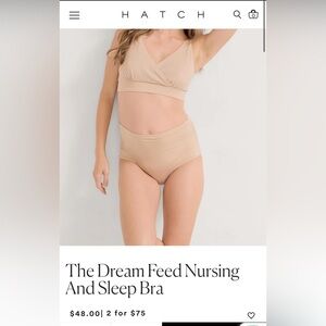 Hatch maternity 2- size small dream nursing bras